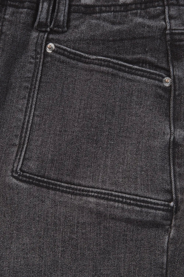 High-Waisted Wide-Leg Vintage Wash Jeans