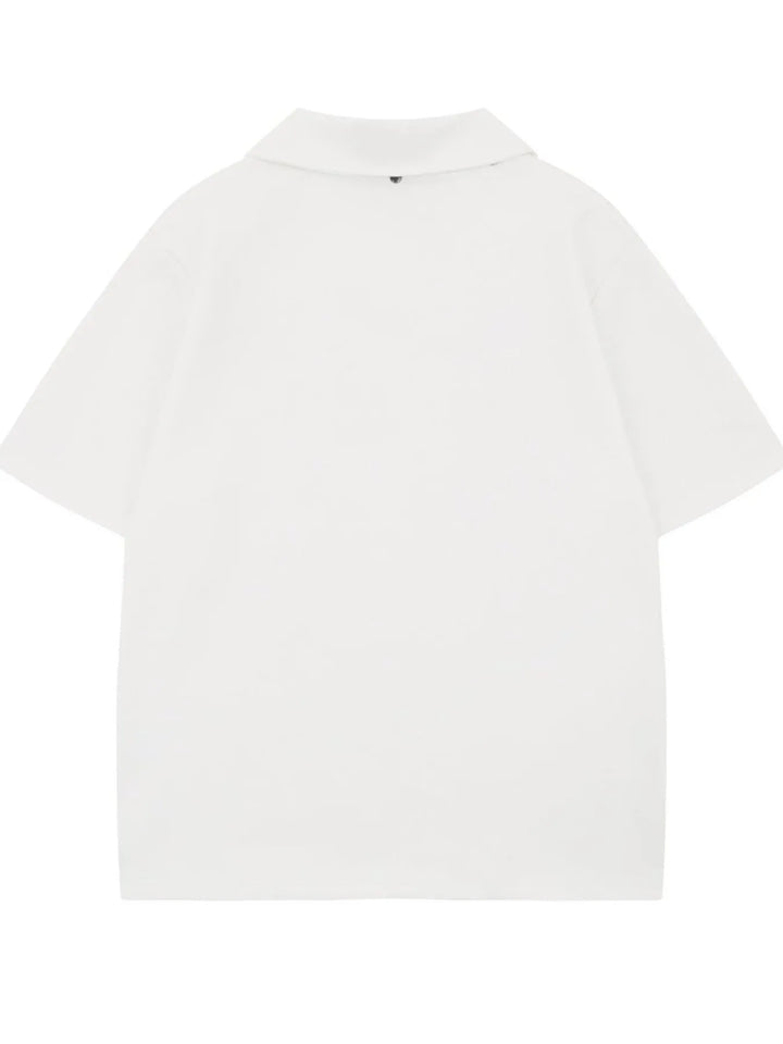 Men's Detachable Collar Short Sleeve Top
