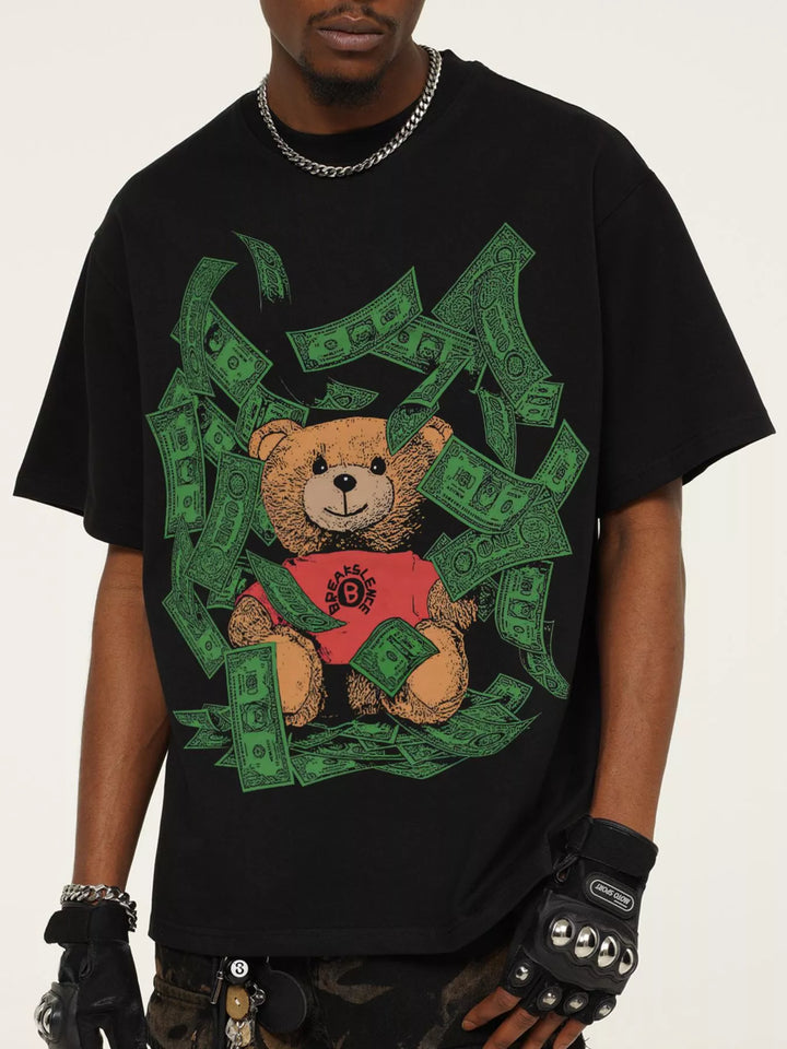 Men's Money Bear Graphic Short Sleeve T-Shirt