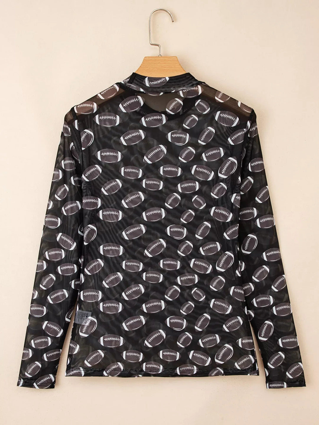 Game Day Mesh Sheer Long Sleeve Top