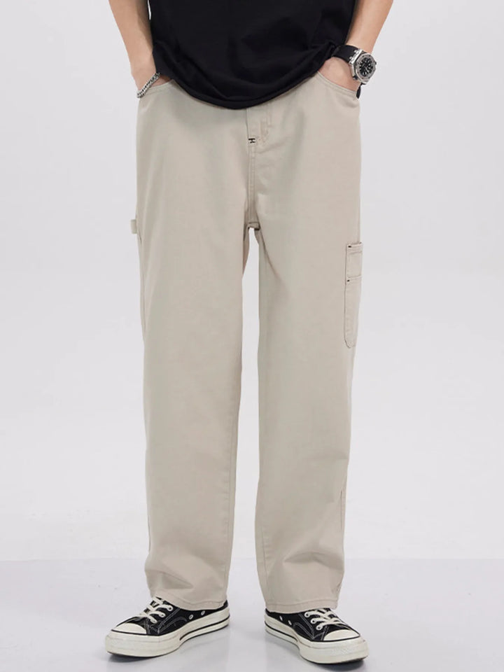 Men's Full Size Relaxed Fit Cargo Jeans Plus Size