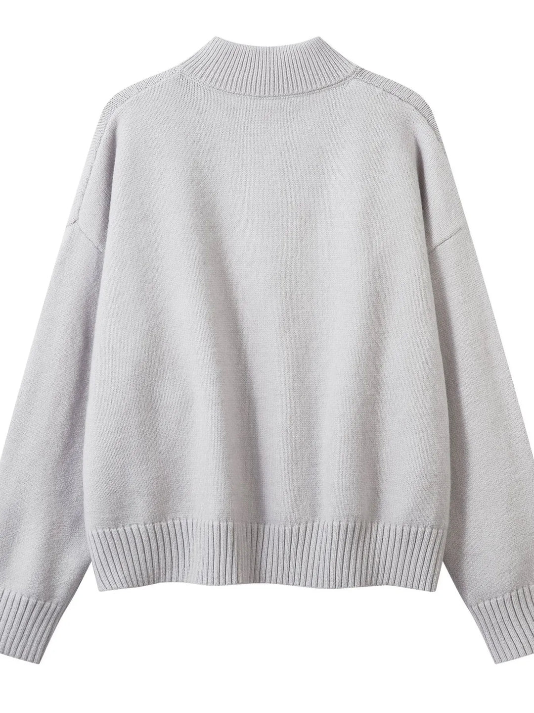 Men's Oversized Quarter-Zip Knit Sweater