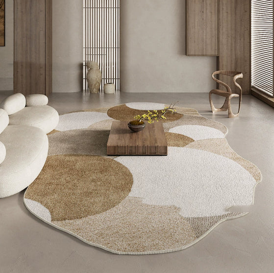 Retro Wabi-Sabi Style Soft Blanket Thickened Soundproof Carpet Easy-to-Care-For Rug