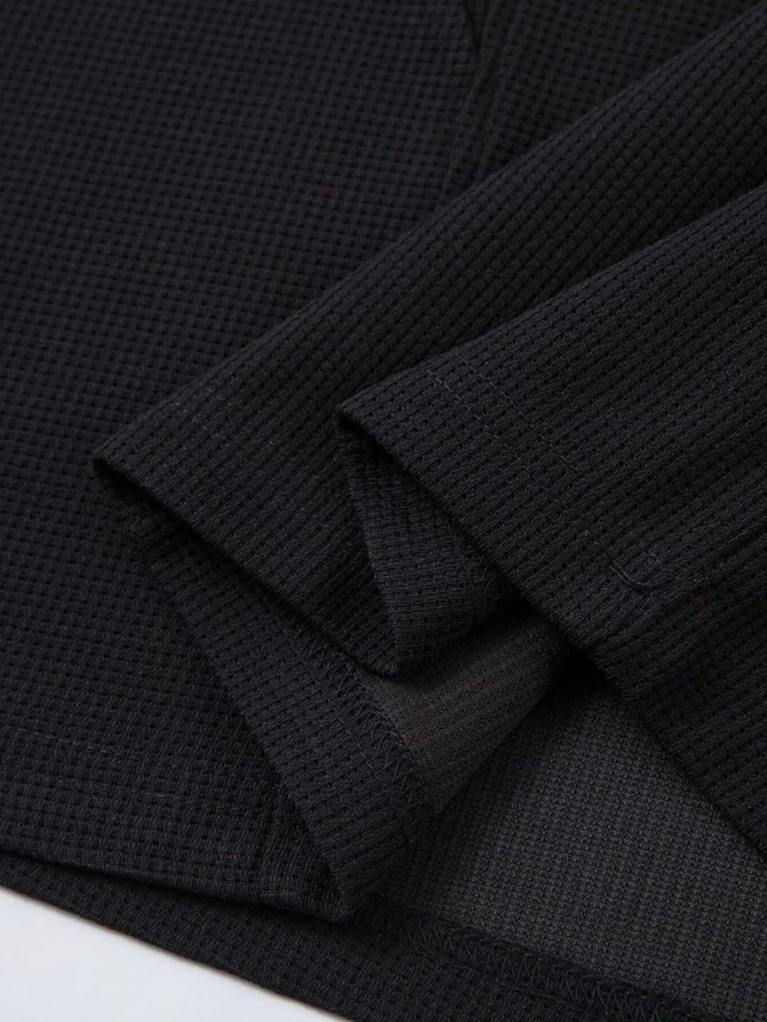 Men's Henley Structured Waffle-Knit T-Shirt