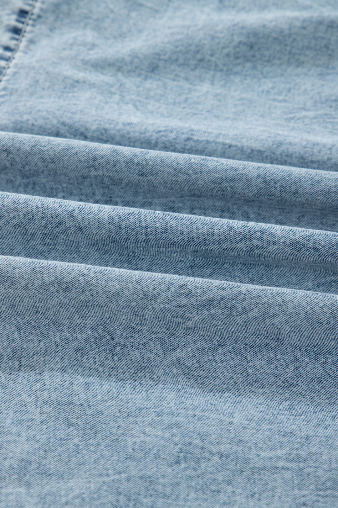 Dusk Blue Light Wash Tiered Flowy Overall Denim Dress