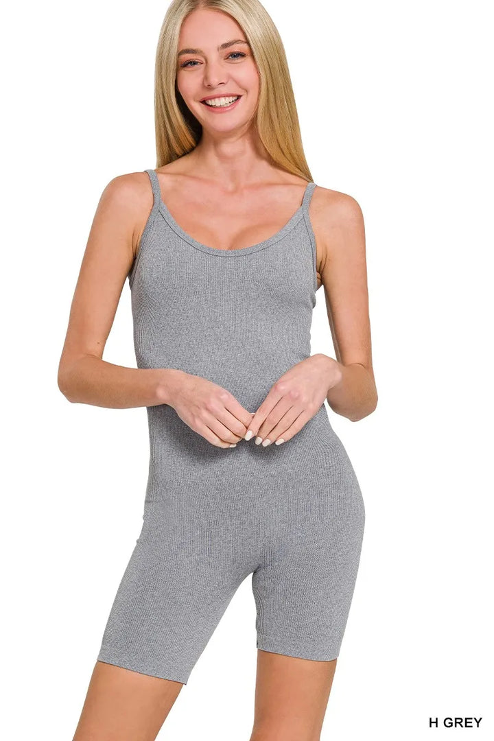 Zenana Ribbed Seamless Bodysuit