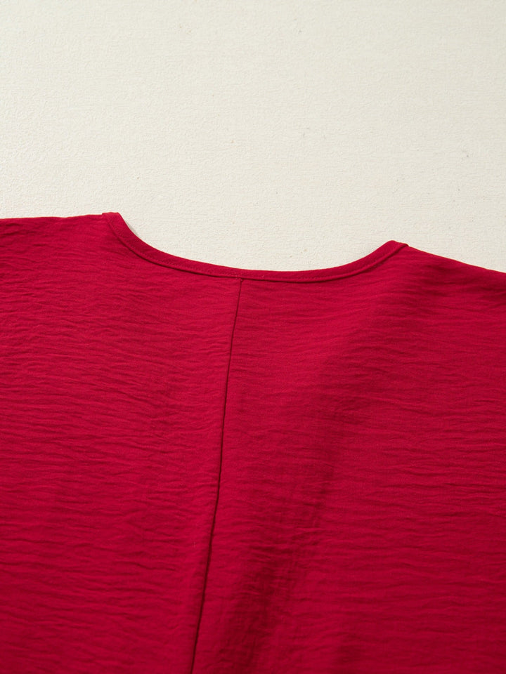 Braided Detail Half Sleeve Blouse