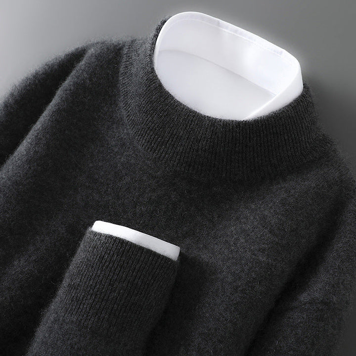 Men's Casual Loose-Fitting Cashmere Base-Layer Sweater