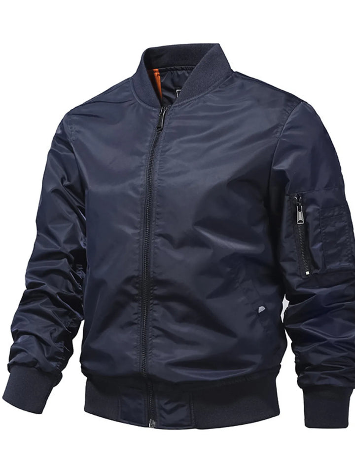 Men's Full Size Zip Up Long Sleeve Jacket Plus Size
