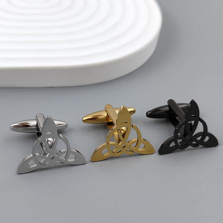 Geometric Triangle Symmetrical Hollow Men's Suit Cufflinks