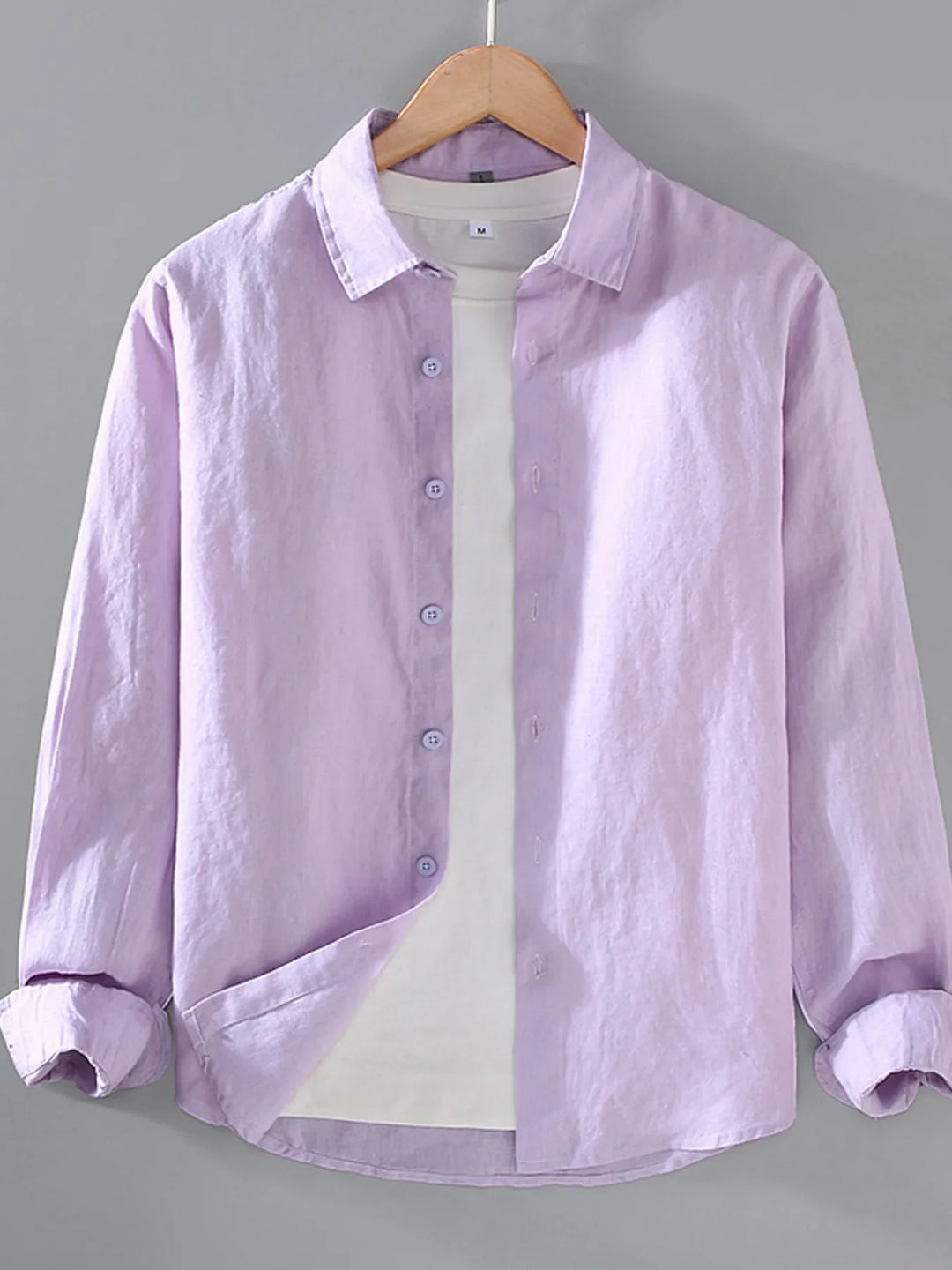 Men's Plus Size Button Up Long Sleeve Shirt