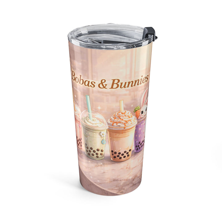 Boba Bunny Drinks Tumbler 20oz | Cute Bubble Tea Rabbit Design