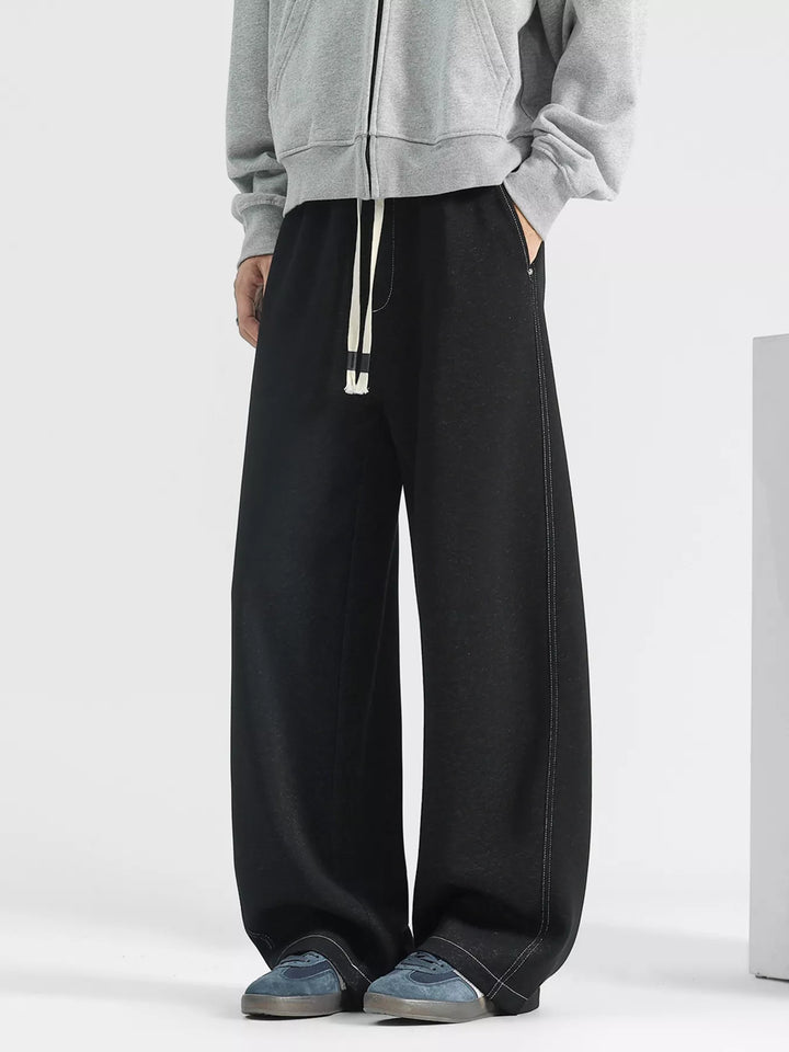 Men's Plus Size Loose Fit Drawstring Wide Leg Jeans