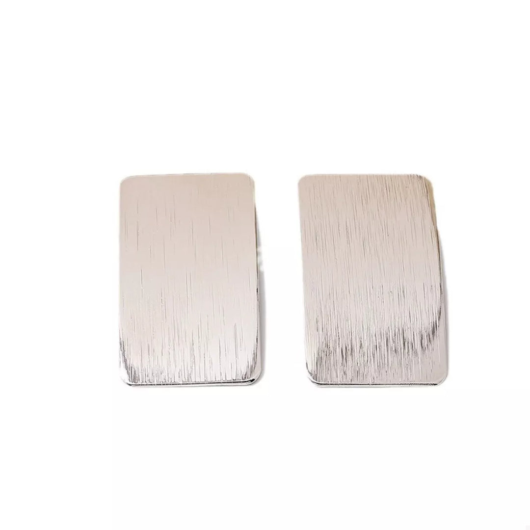 18K Gold-Plated Rectangle Earrings