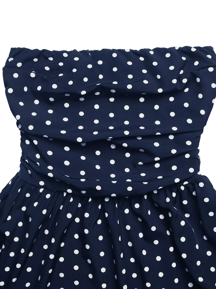 Polka Dot Tube A-Line Dress