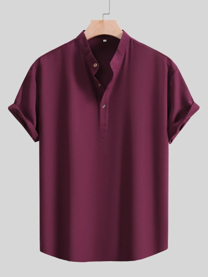 Men's Button Detail Short Sleeve Shirt