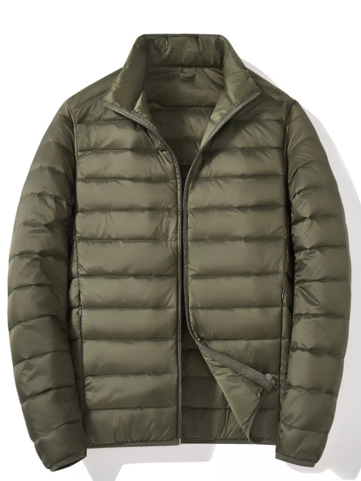 Men's Plus Size Lightweight Zip Up Puffer Jacket