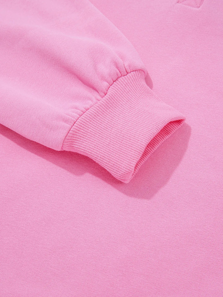 Eyelet Lace Detail Snap Down Sweatshirt