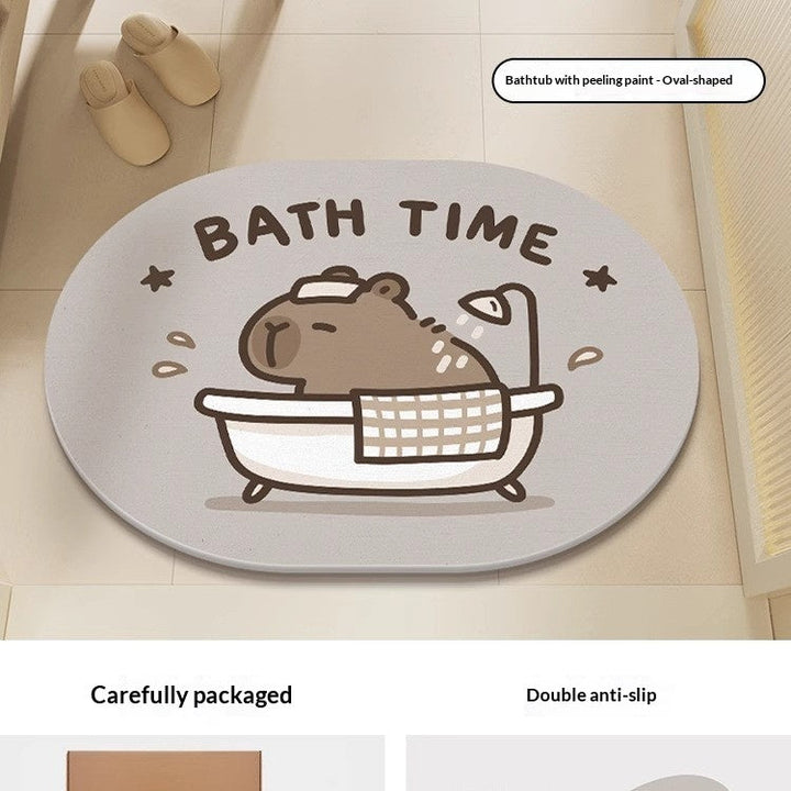 Quick-drying Cartoon Silica Mud Floor Mat