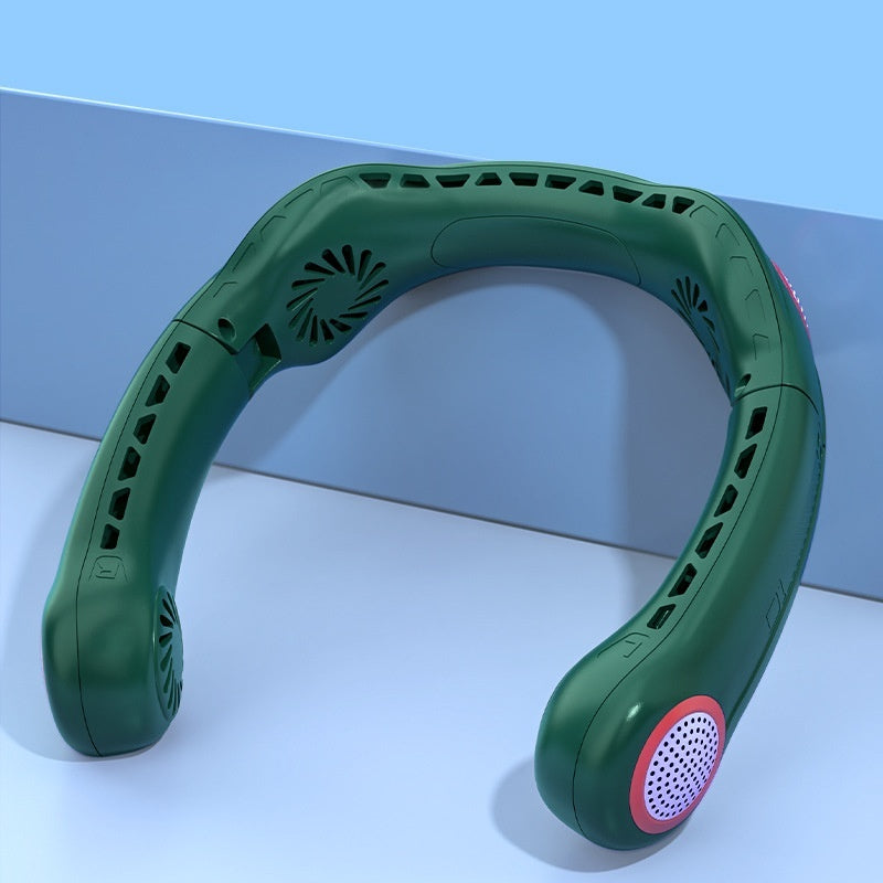Portable Lazy New Quad-core Leaf-free Halter Fan