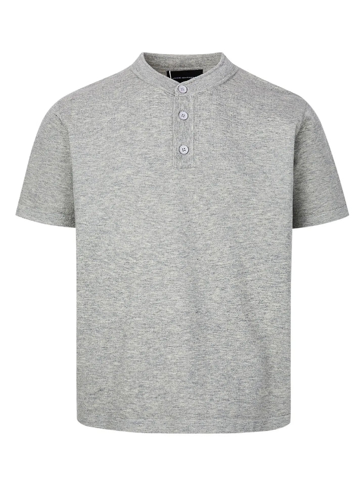 Men's Casual Button Detail Short Sleeve T-Shirt