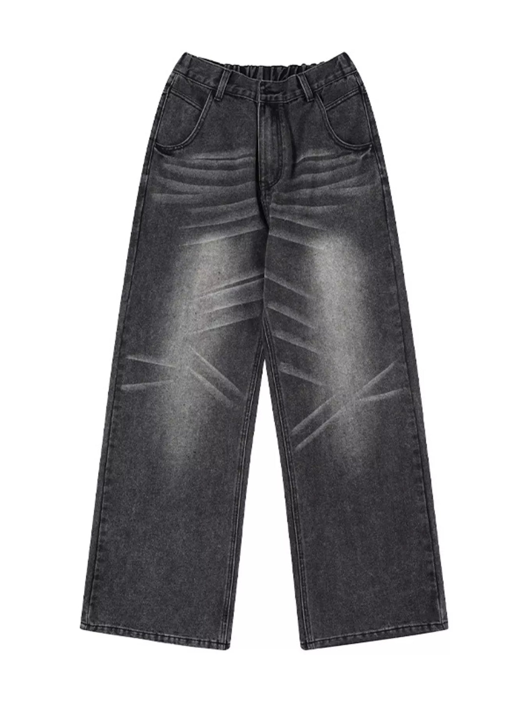 Men's Wide Leg Washed Jeans