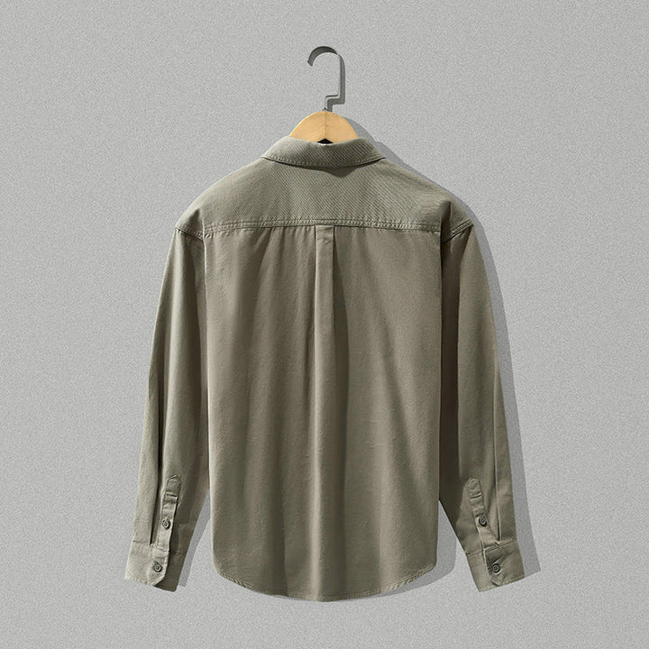 Loose-fitting Versatile Long-sleeve Cotton Shirt
