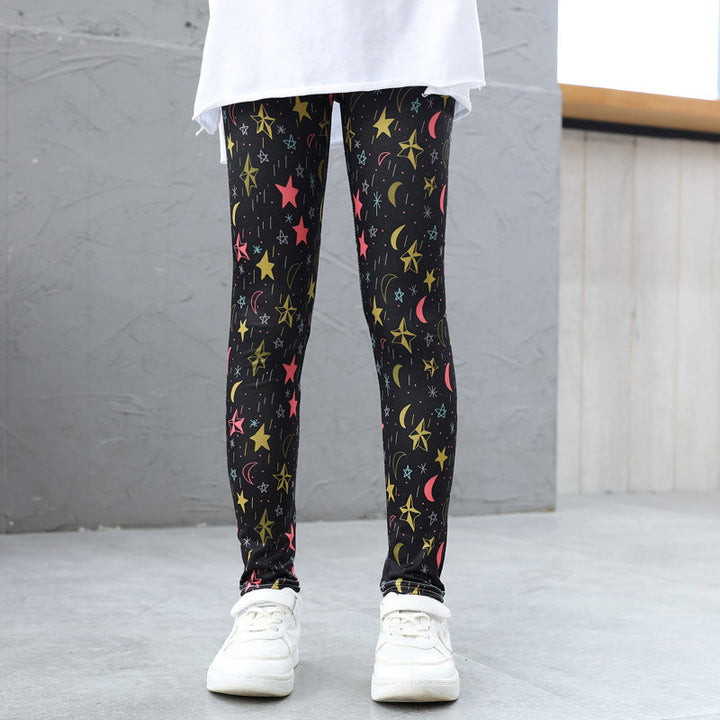 Summer Thin Stretchy Base Leggings For Children