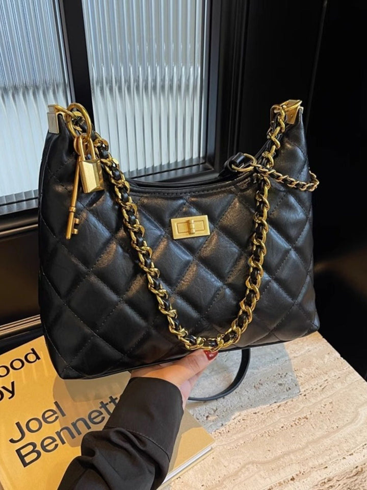 Quilted Chain Strap Shoulder Bag