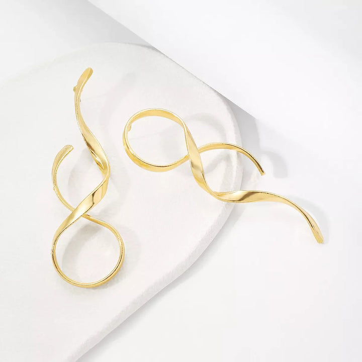 Alloy Spiral Drop Earrings