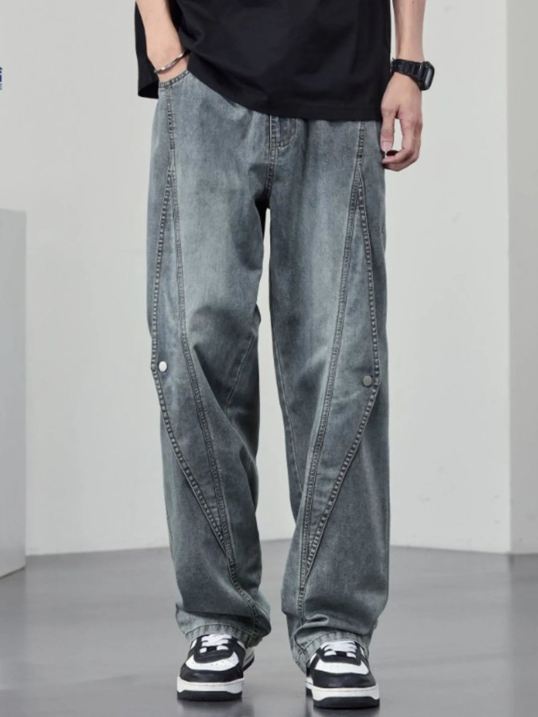 Men's Plus Size Wide Leg Jeans