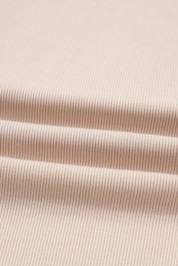 Jet Stream Solid Color Oversize Slit Sweatshirt Ribbed Leggings 2pcs Set