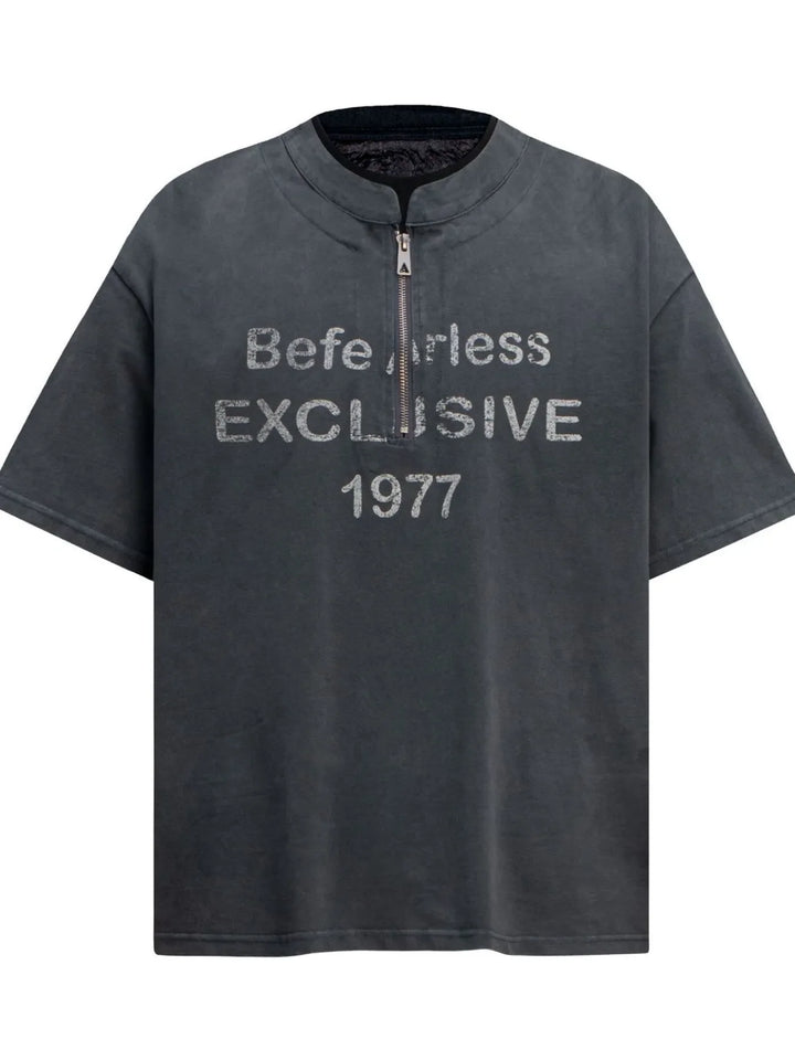 Men's Quarter Zip Short Sleeve T-Shirt
