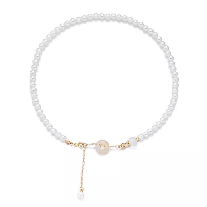 Synthetic Pearl 18K Gold-Plated Resin Pendant Necklace