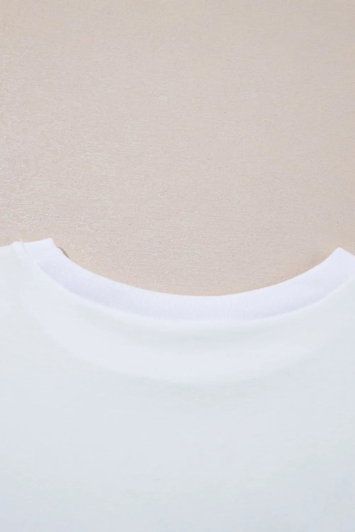 Loose Half Sleeve Hi Low Hem T Shirt