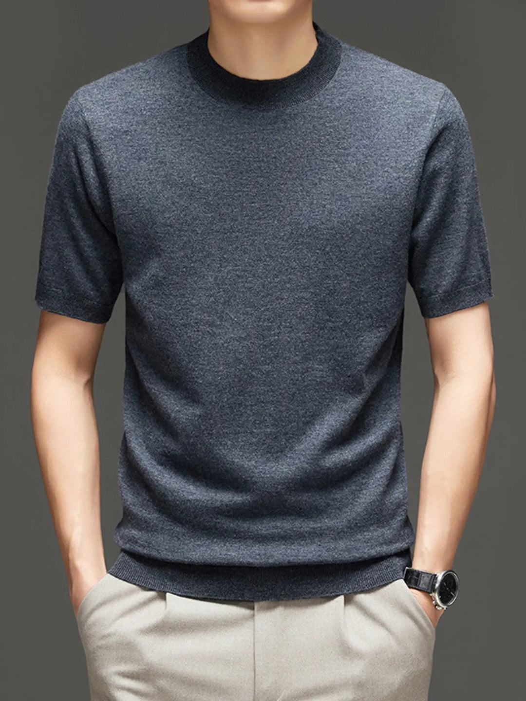 Men's Plus Size Round Neck Short Sleeve Top