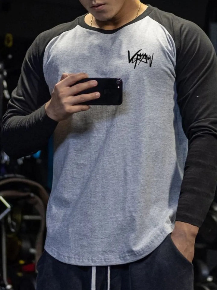 Men's Plus Size Round Neck Long Sleeve T-Shirt