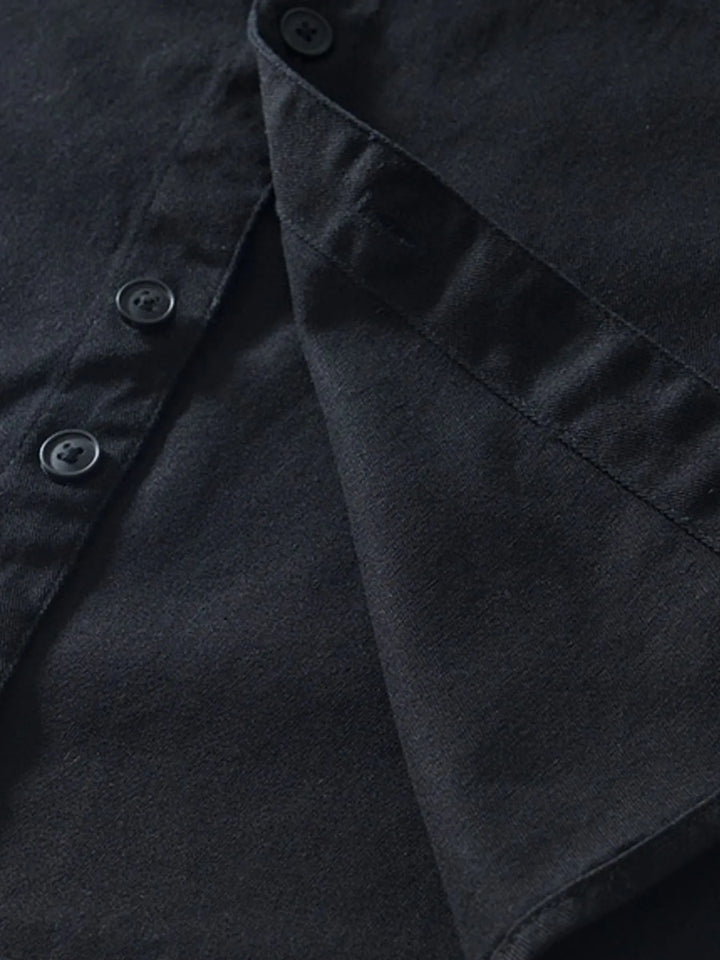 Men's Plus Size Color Block Button Up Shirt
