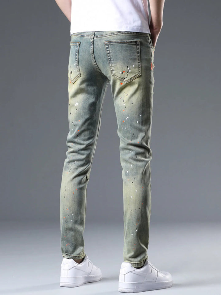 Men's Distressed Slim Fit Jeans
