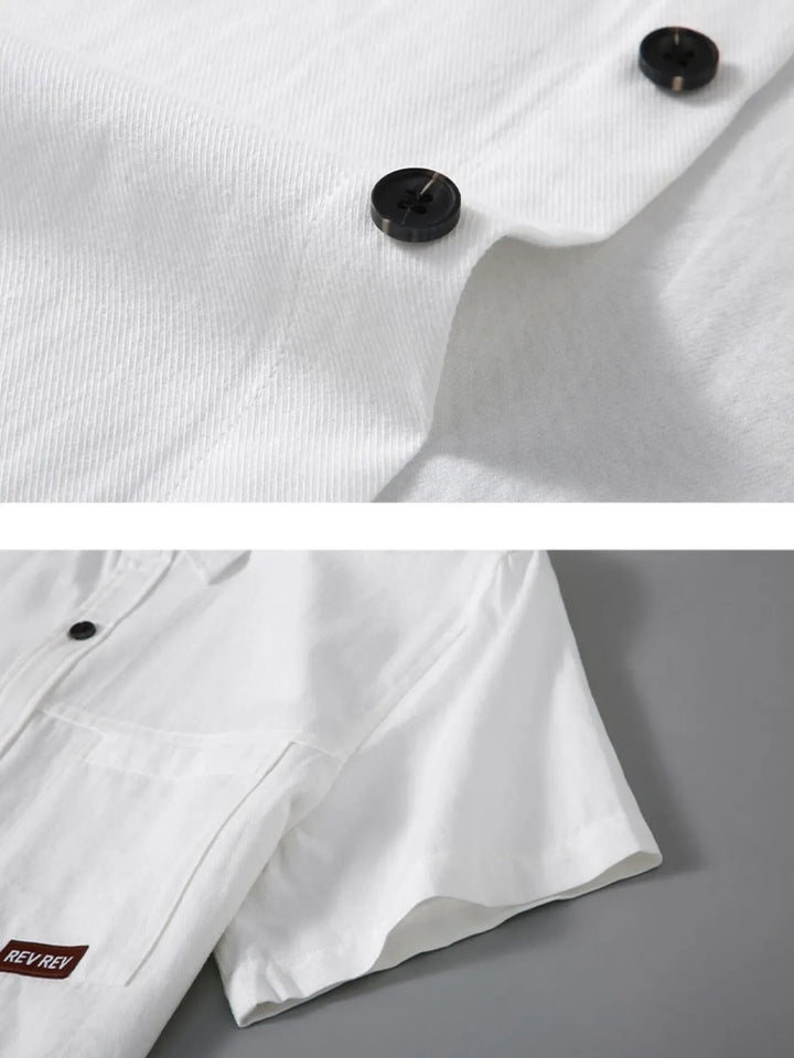 Men's Plus Size Button Up Short Sleeve Shirt