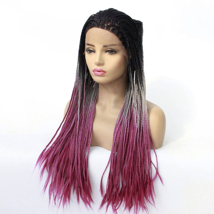Europe Lady Double Braided Wig Black Fro