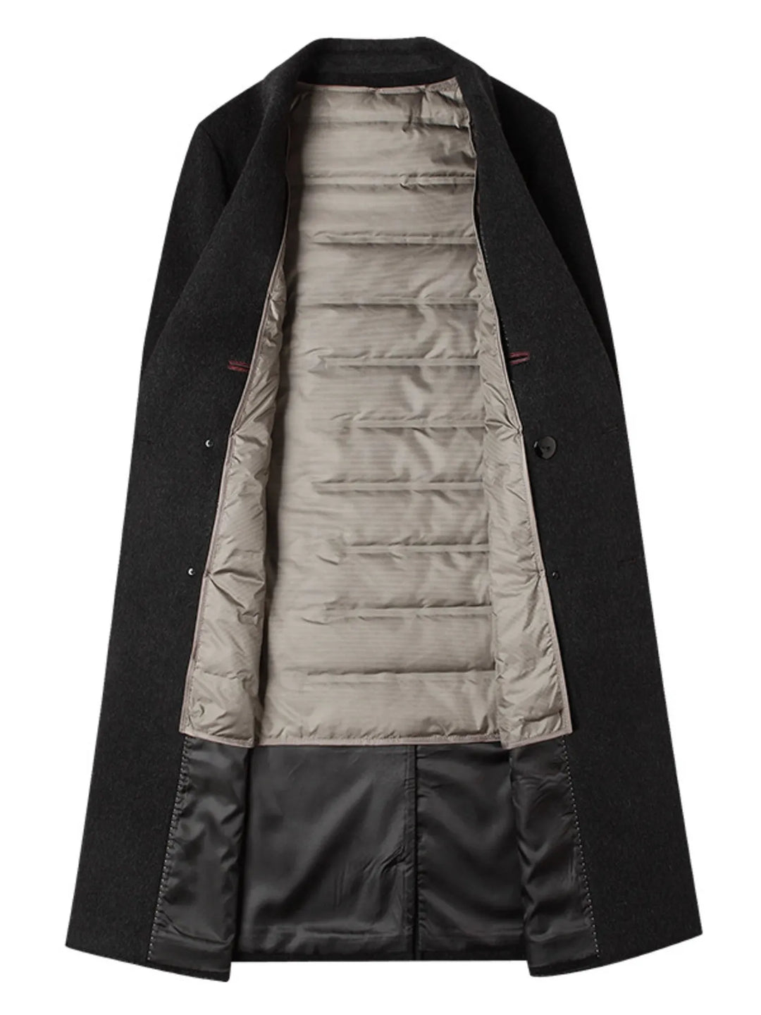 Men's Wool Blend Double-Breasted Overcoat