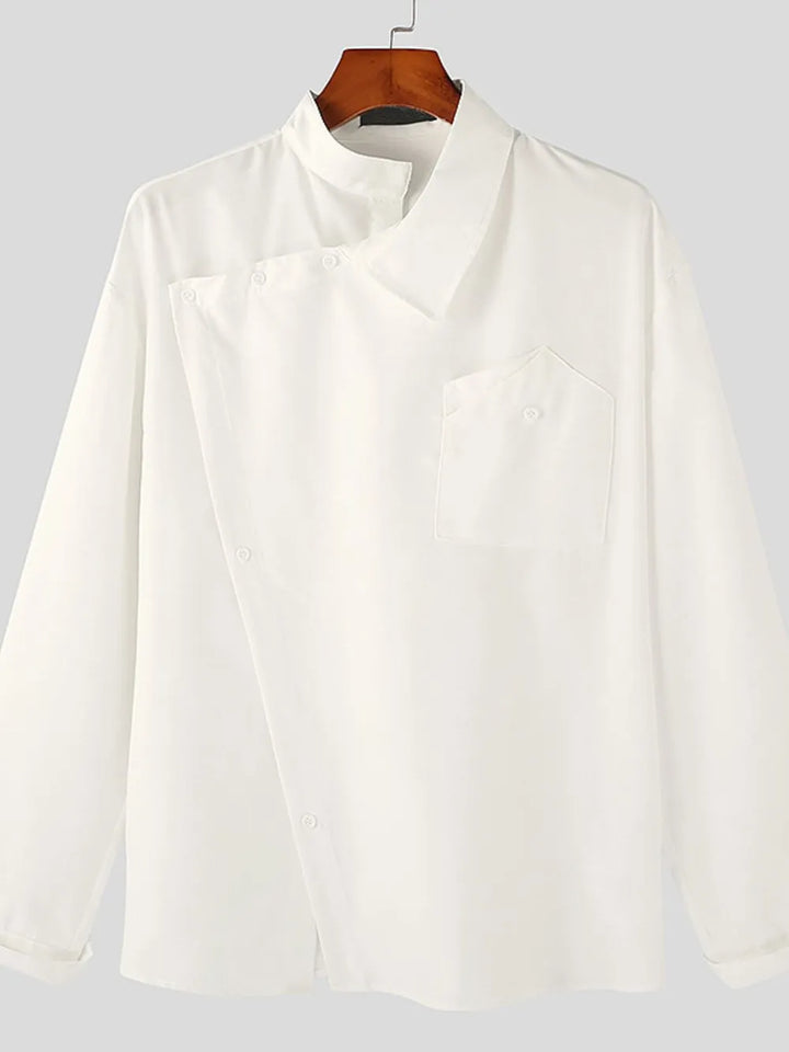 Men's Asymmetrical Long Sleeve Shirt