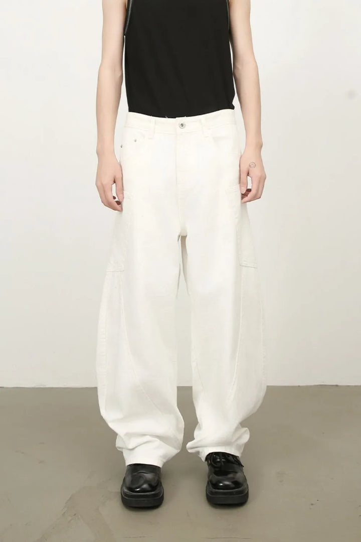 Men's Mid Rise Wide Leg Jeans