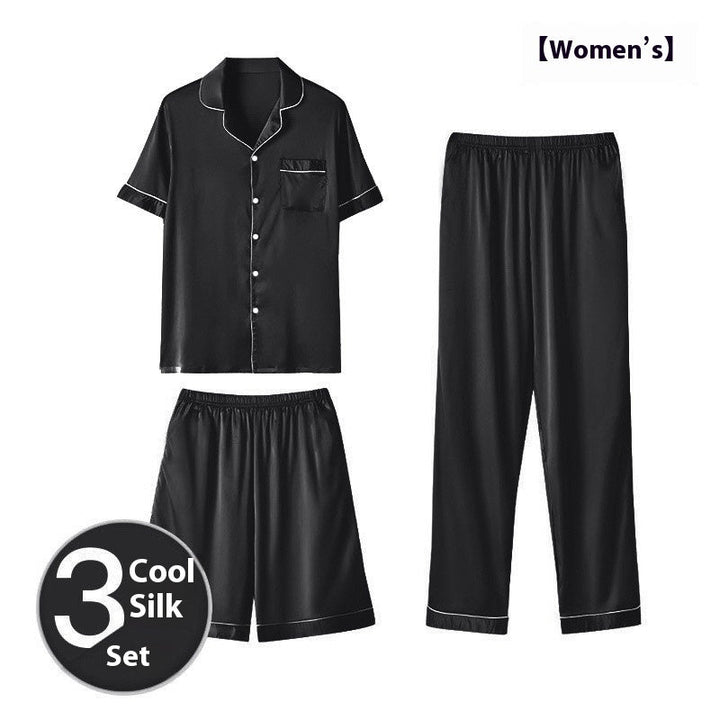 Ice Silk Home Wear Suit Men's Three-piece Suit