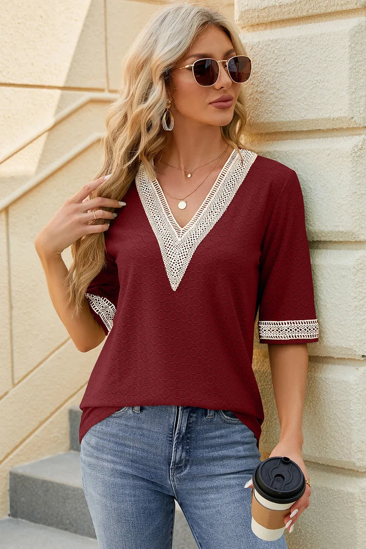 V-Neck Half Sleeve T-Shirt
