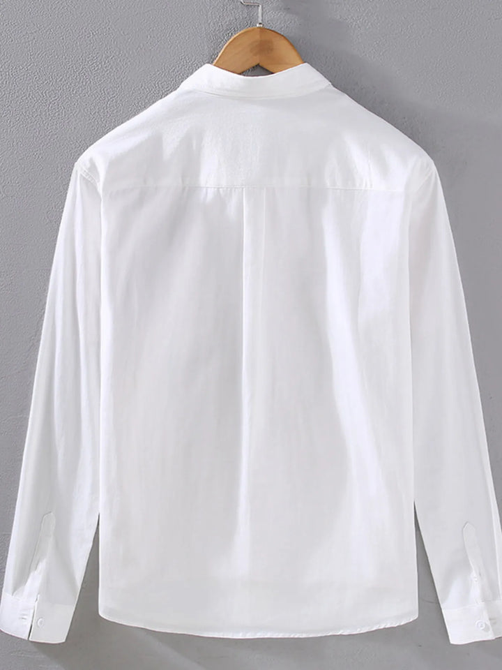 Men's Plus Size Striped Button Up Long Sleeve Shirt
