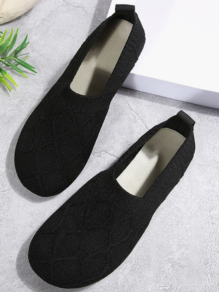 Round Toe Flats Mesh Slip-Ons