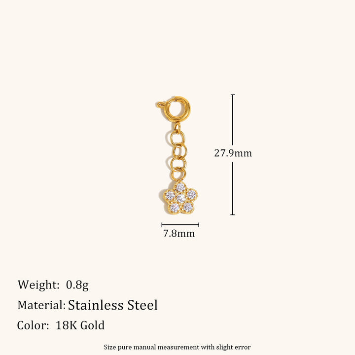 European And American Cross-border Spring-ring Pendant Stainless Steel Plated