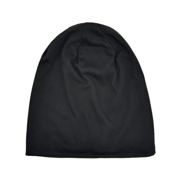 Solid-color Double-layer Pullover Beanie Thin Style
